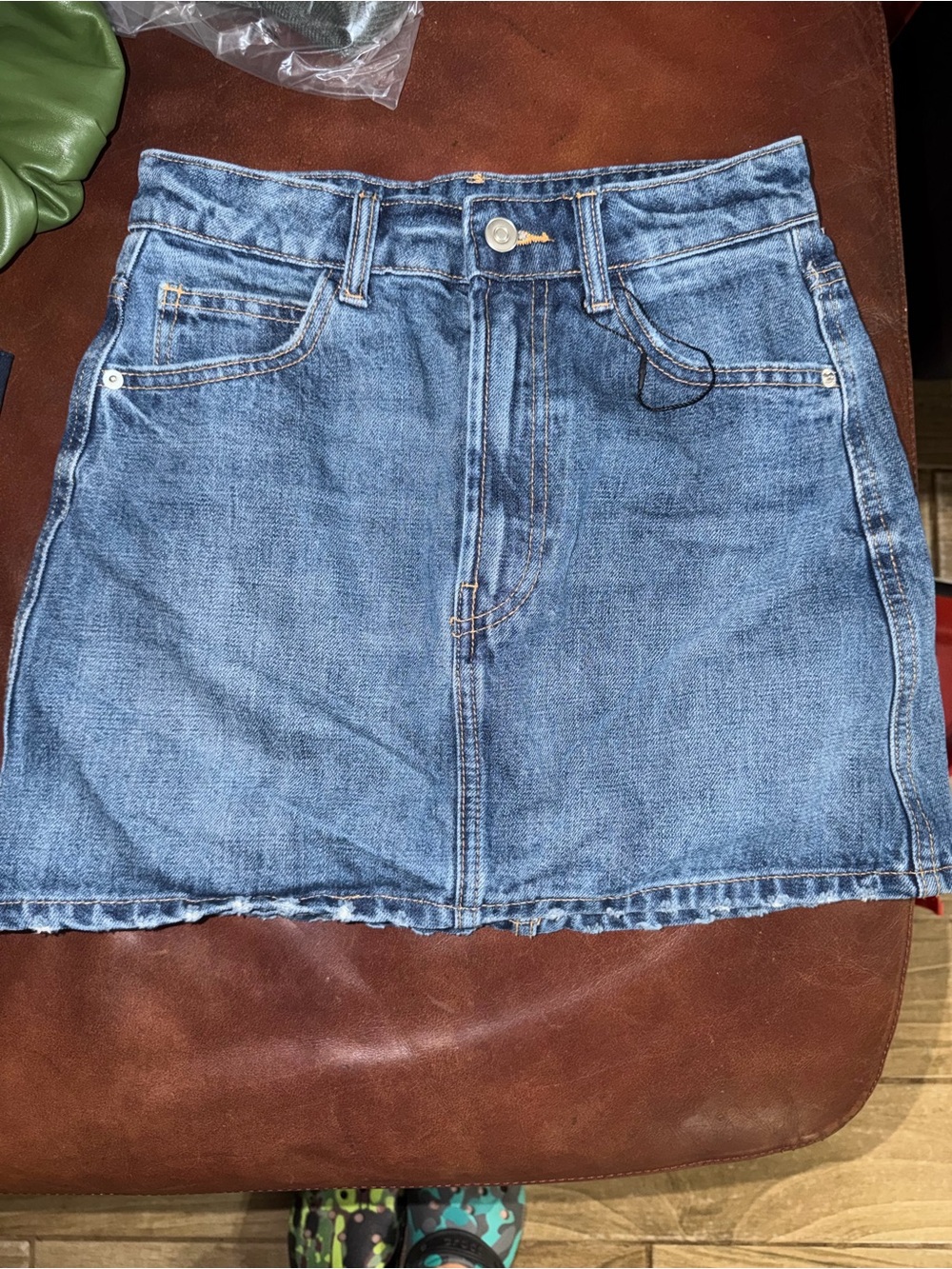 Classic Blue Denim Mini Skirt - Women zara
